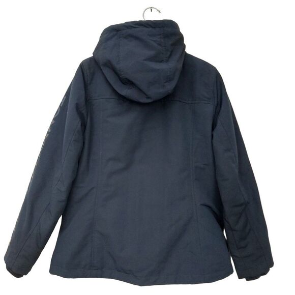 Tommy Hilfiger Soft Shell Jacket Womens Medium Navy Fleece Lined Wind Resistant - Picture 2 of 12